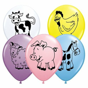 Farm Animal Foil and Latex Balloons