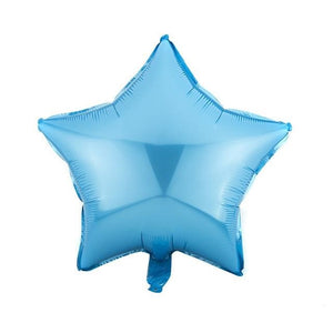 Blue and White Foil Star Balloons - Set of 5-Balloons-Decoren