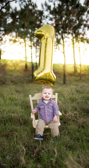 Floating Number  1 Foil Balloon for First Birthday