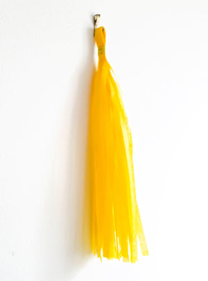 Paper and Foil Party Tassel Garlands - Green and Yellow