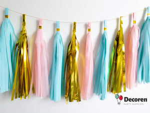 Paper and Foil Party Tassel Garlands