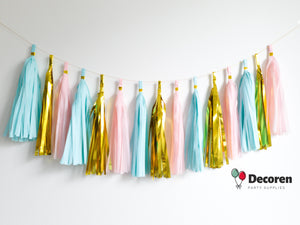 Paper and Foil Party Tassel Garlands