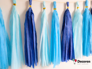 Paper Party Tassel Garland - Blue