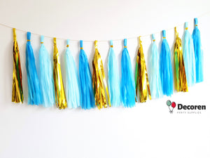 Paper and Foil Party Tassel Garlands