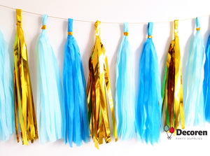 Paper and Foil Party Tassel Garlands