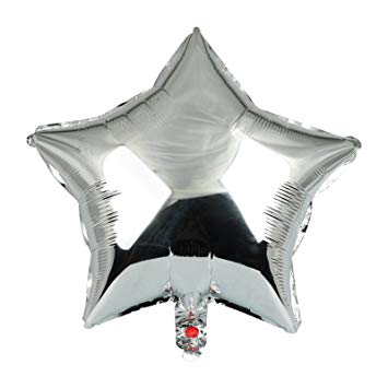 Silver foil shop balloons