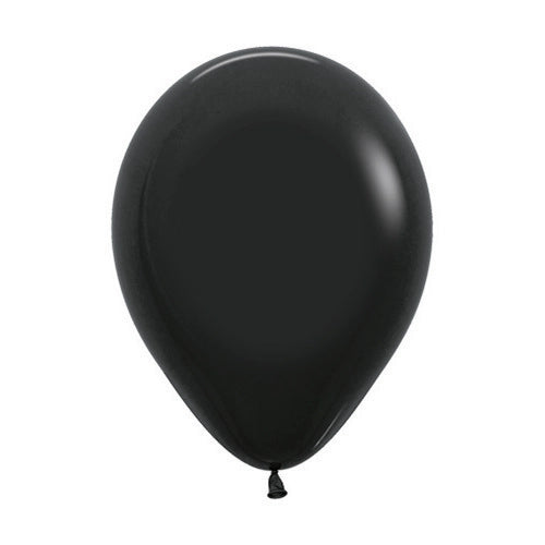 Sempertex Latex Balloons 30cm Fashion Black- Pack of 100