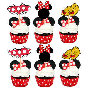 Mickey Mouse Theme Balloons Banner and Cake Topper Set