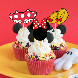 Mickey Mouse Theme Balloons Banner and Cake Topper Set