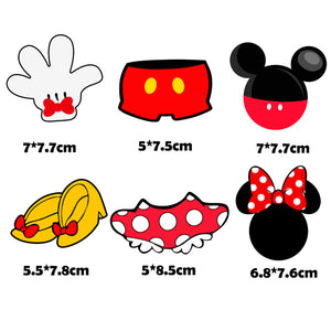 Mickey Mouse Theme Balloons Banner and Cake Topper Set