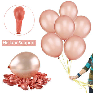 Plain Rose Gold Latex Balloons - Set of 10-Balloons-Decoren