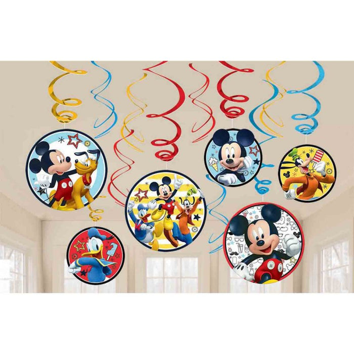 Mickey Mouse Swirl hanging party decoration pack