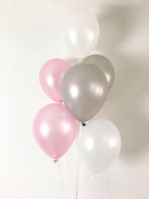 Metallic Pearl Pink Latex Balloons - Set of 10-Decoren