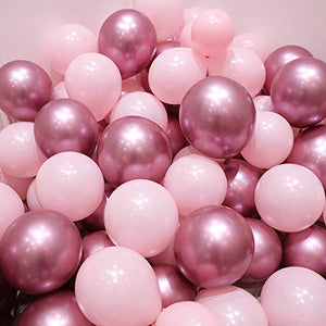 12 inches Metallic Latex Balloons - Pink-Balloons-Decoren