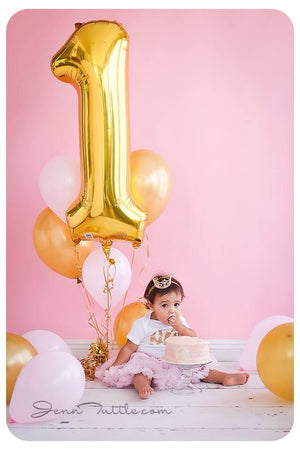 Large Number 1 Gold Foil Balloon  