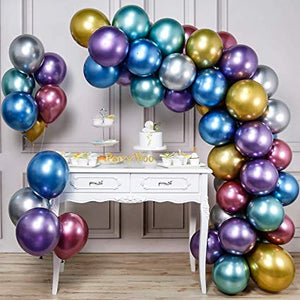 12 inches multicolor metallic balloons-Decoren