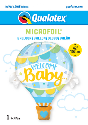 Welcome Baby Jumbo Blue Foil Balloon