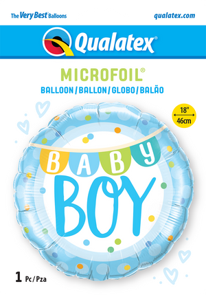 Baby Boy Blue Round Foil Balloon