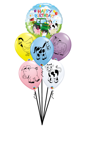 Farm Animal Foil and Latex Balloons