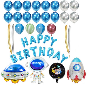 Outer Space Theme Astronaut Party Balloons Set