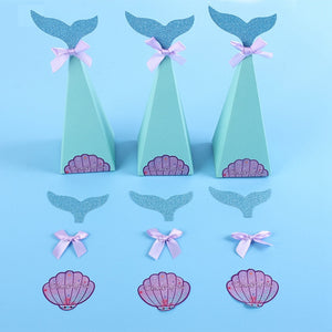 Mermaid shaped candy favor Box party decoration