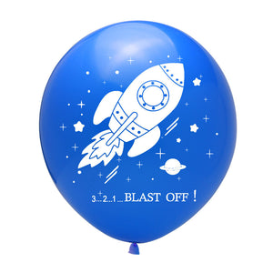 Outer Space Themed Happy Birthday Banner and Balloons Set