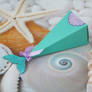 Mermaid shaped candy favor Box party decoration