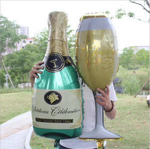 Large Champagne Bottle Foil Balloon