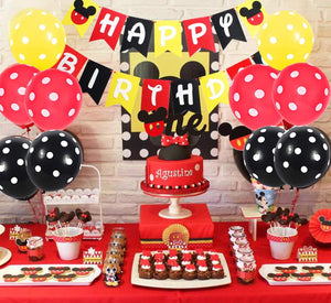 Mickey Mouse theme Happy Birthday Bunting Banner