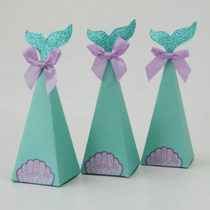 Mermaid shaped candy favor Box party decoration