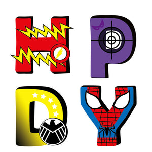 Superheroes Avengers Happy Birthday Banner and Balloons Set