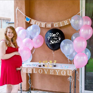 36 inches balloon with Blue/Pink balloons and Confetti set for Gender Reveal