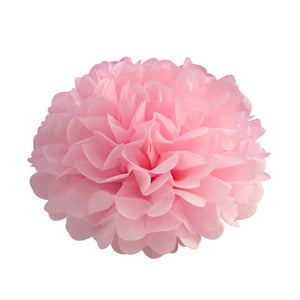 10 inches Pompoms and Lanterns Sets - Pink and White