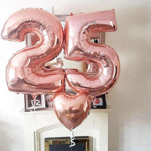 40 inches Number Foil Balloons - Rose Gold-Balloons-Decoren