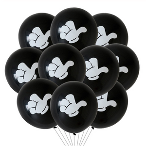 Mickey Mouse Theme Party Latex Balloons - Set of 12