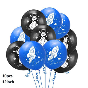 Outer Space Astronaut Theme Latex balloons - Set of 10