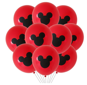 Mickey Mouse Theme Party Latex Balloons - Set of 12