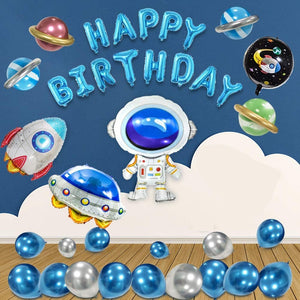 Outer Space Theme Astronaut Party Balloons Set