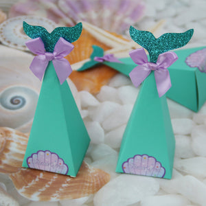 Mermaid shaped candy favor Box party decoration