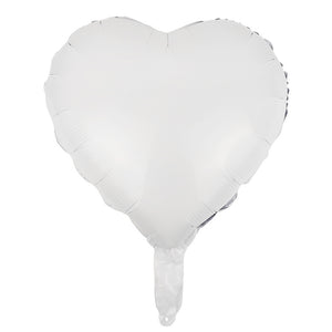 18 inches Blue and White Heart Foil Balloons - Set of 10-Balloons-Decoren