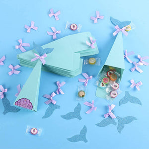 Mermaid shaped candy favor Box party decoration