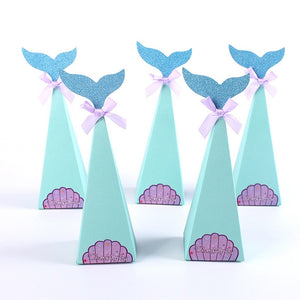 Mermaid shaped candy favor Box party decoration