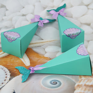 Mermaid shaped candy favor Box party decoration