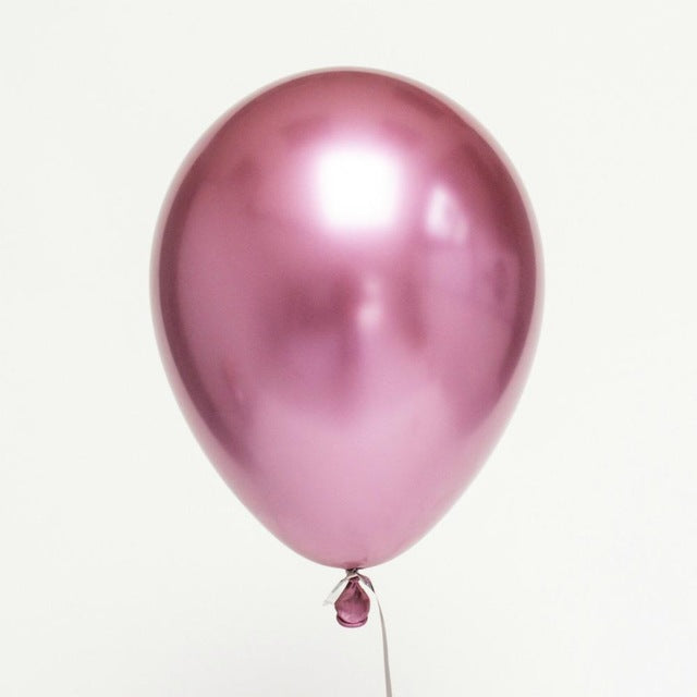 12 inches Metallic Latex Balloons - Pink