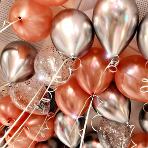 Plain Rose Gold Latex Balloons - Set of 10-Balloons-Decoren