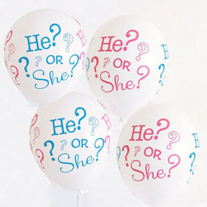 Boy or Girl Banner Balloons and Tassels Set