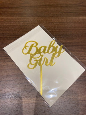 Baby Boy and Baby Girl Acrylic Cake Topper