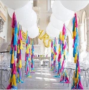 Paper and Foil Party Tassel Garlands