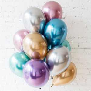 12 inches multicolor metallic balloons-Decoren