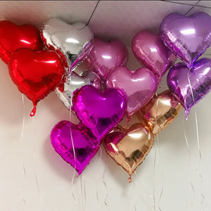 18 inches Hearts Foil Balloons - Multicolor-Balloons-Decoren